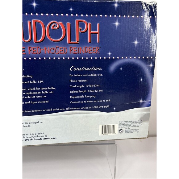 2002 Rudolph The Red Nosed Reindeer Christmas 10 String Light Covers Novelty Set - Picture 5 of 9